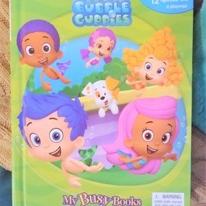 Bubble Guppies Nickelodeon My Busy Board Book mermaids cartoon kids children euc
